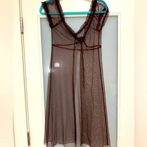 Betsy Johnson mesh brown rosette dress
